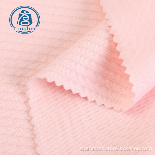 Vente en gros tissu spandex de coton jersey simple côtelé